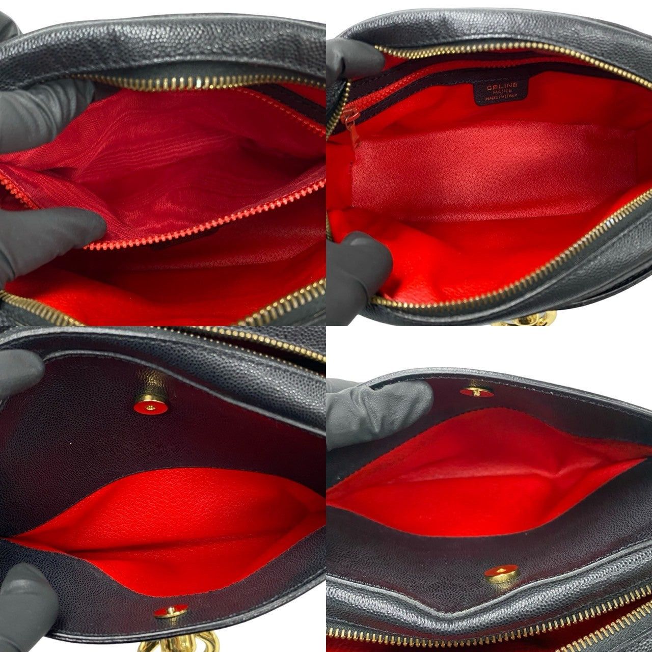Celine Celine Shoulder Bag Black Leather Size ONE SIZE - 8 Thumbnail