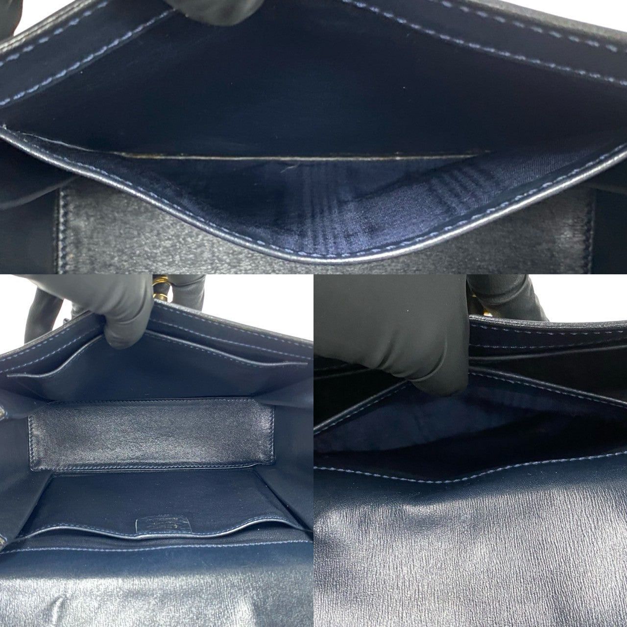 Celine Celine Shoulder Bag Blue Leather Size ONE SIZE - 9 Thumbnail