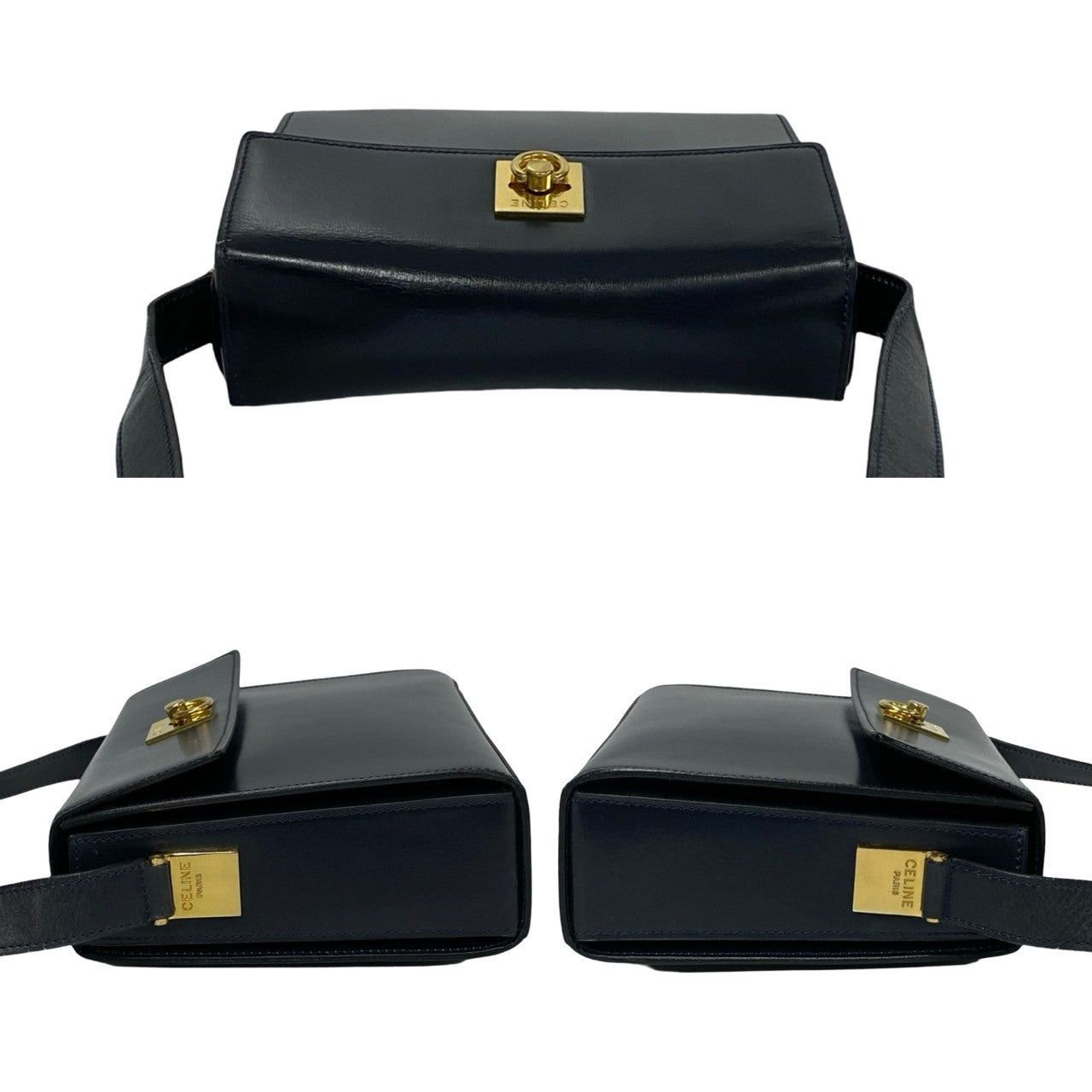 Celine Celine Shoulder Bag Blue Leather Size ONE SIZE - 5 Thumbnail