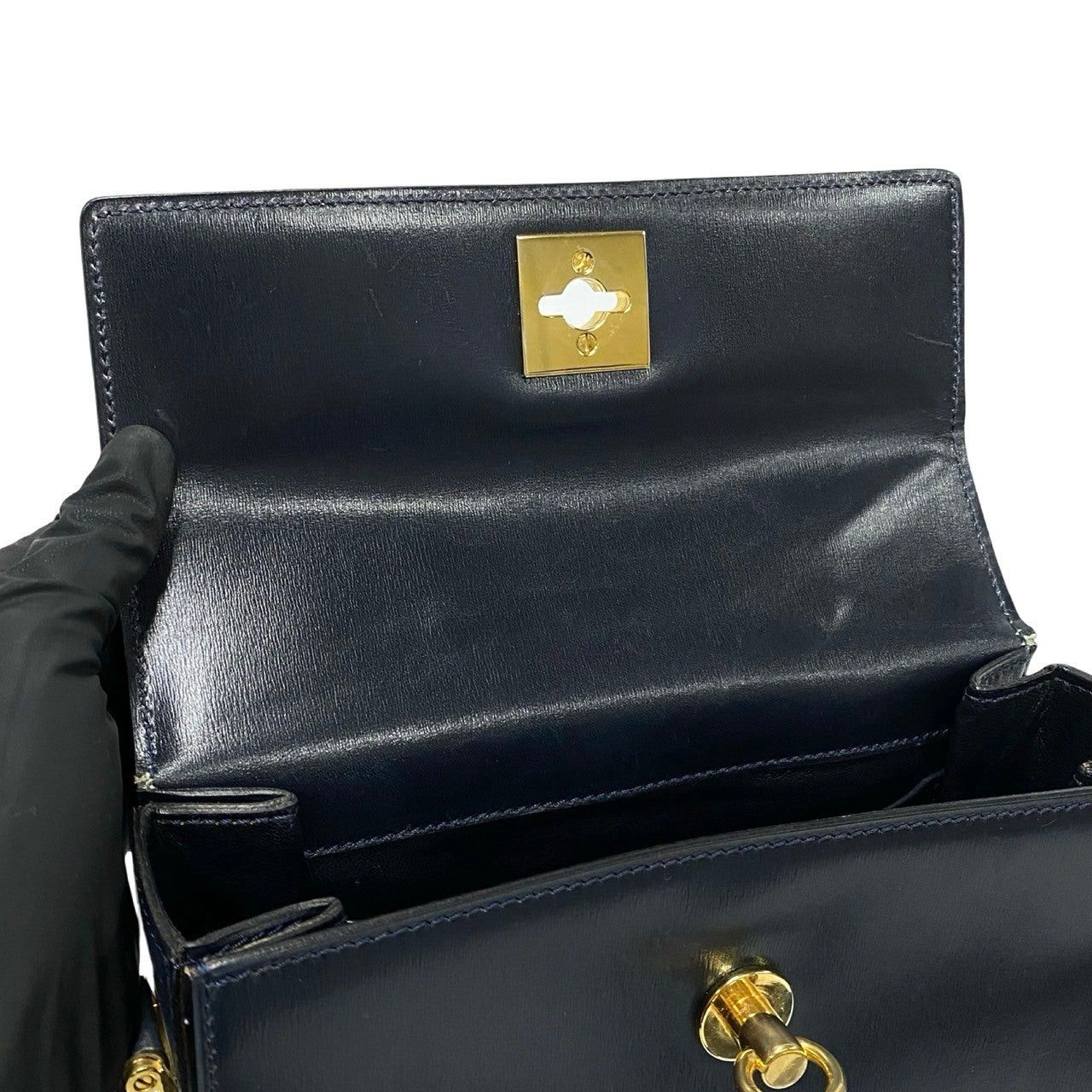 Celine Celine Shoulder Bag Blue Leather Size ONE SIZE - 8 Thumbnail
