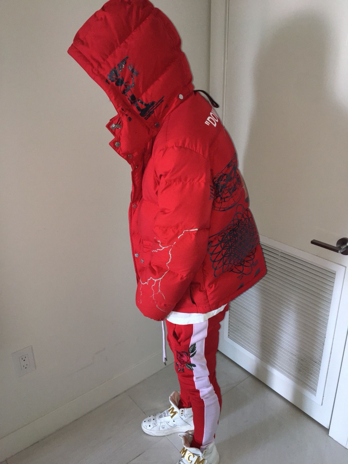 Off-White RED DOWN JACKET Size US L / EU 52-54 / 3 - 1 Thumbnail