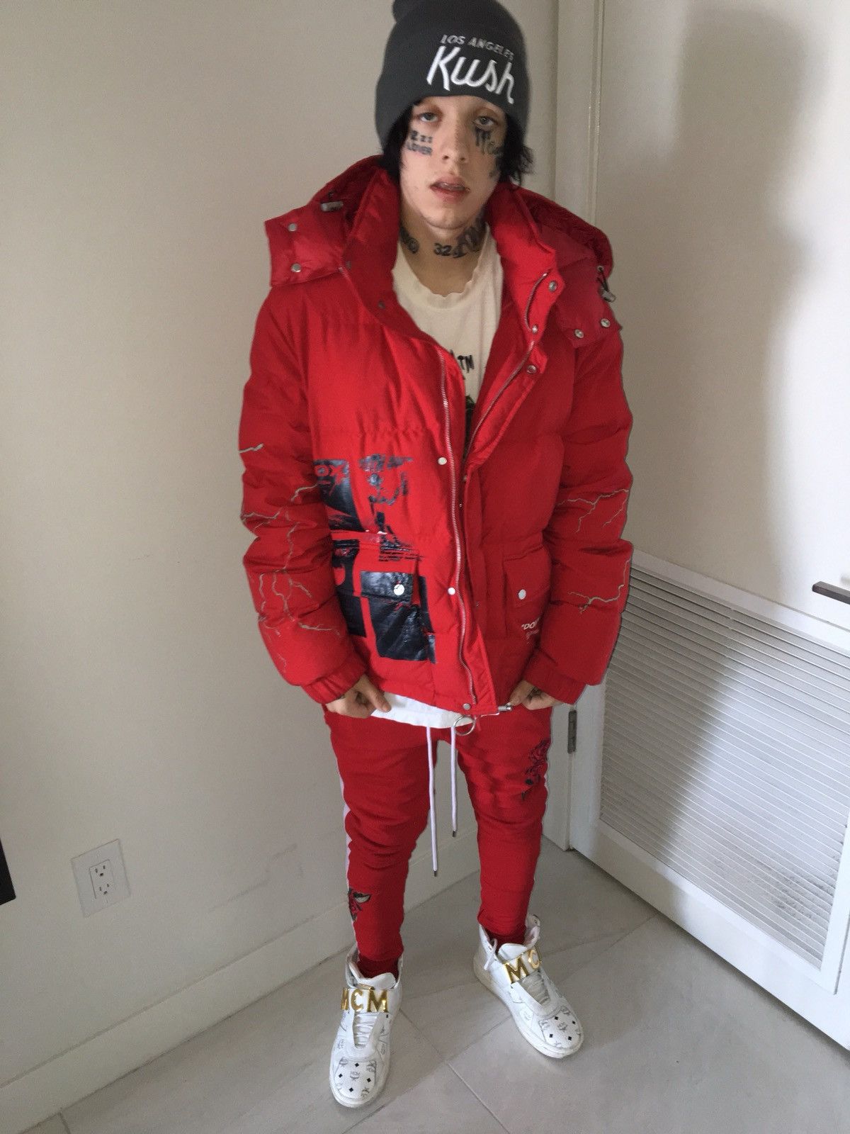 Off-White RED DOWN JACKET Size US L / EU 52-54 / 3 - 3 Thumbnail