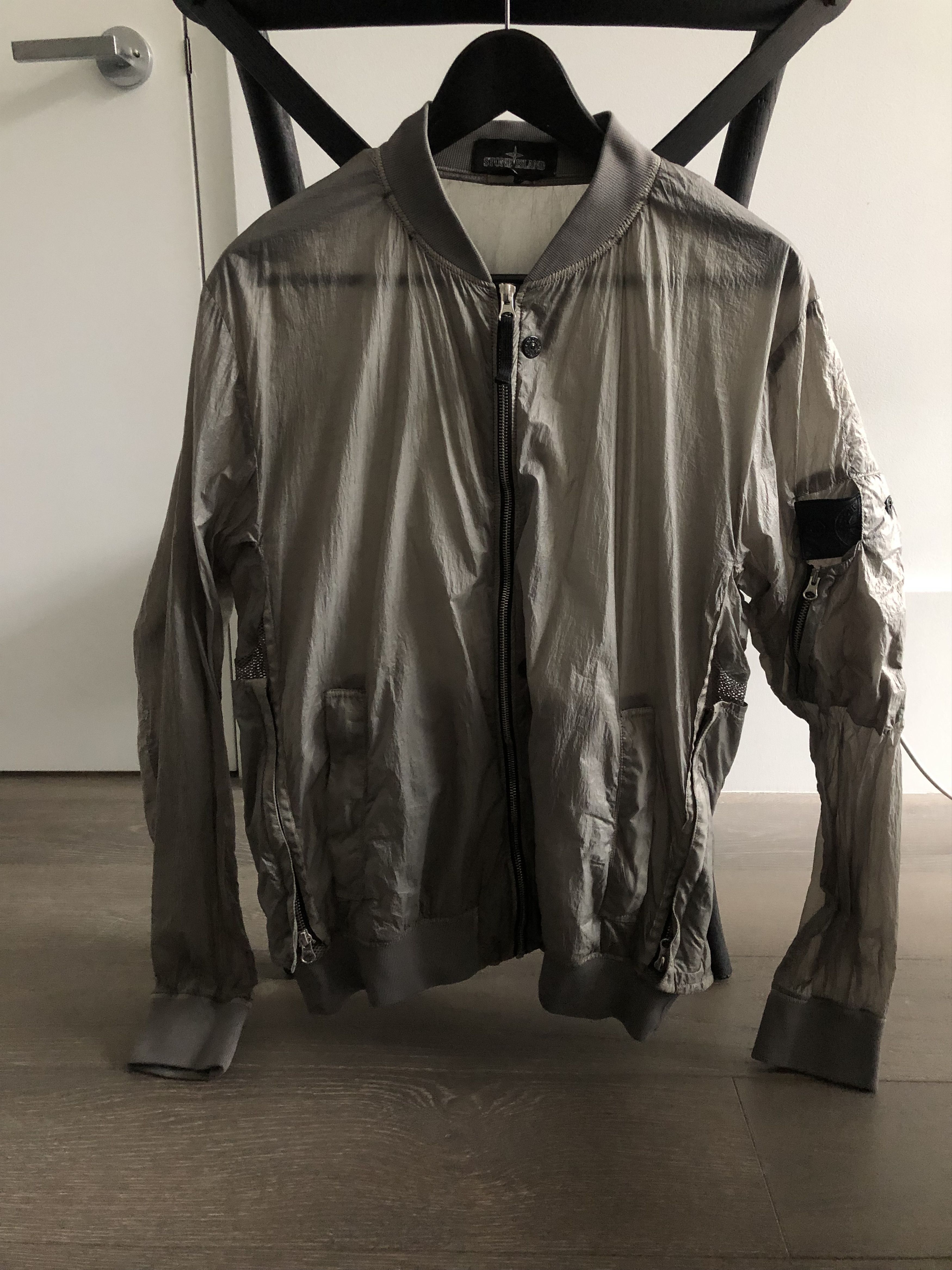 Stone Island 40502 SHEER VENT BOMBER JACKET (LUCID ULTRALIGHT 