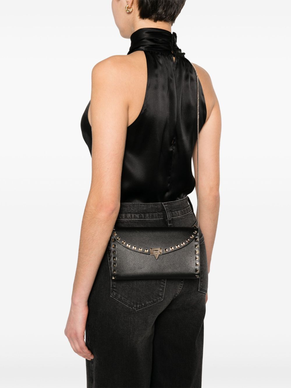 Valentino LEATHER ROCKSTUD MINI BAG WITH STRAP Size ONE SIZE - 3 Thumbnail