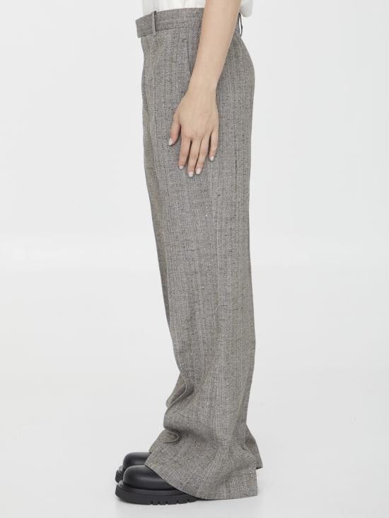 Bottega Veneta BOTTEGA VENETA Women Straight Pants 749965 BROWN Size 27" / US 4 / IT 40 - 3 Thumbnail