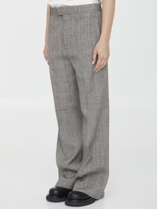 Bottega Veneta BOTTEGA VENETA Women Straight Pants 749965 BROWN Size 27" / US 4 / IT 40 - 2 Thumbnail