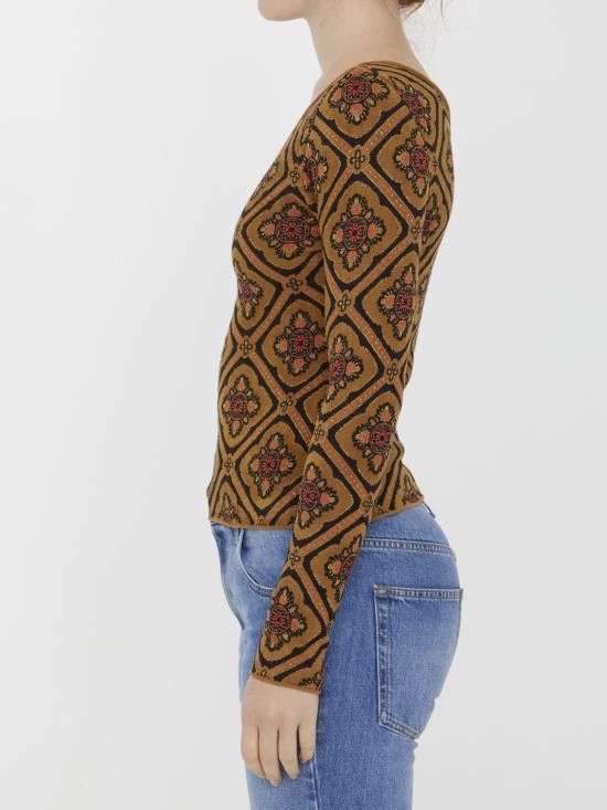Etro ETRO Women Sweater 11926 BROWN Size M / US 6-8 / IT 42-44 - 3 Thumbnail