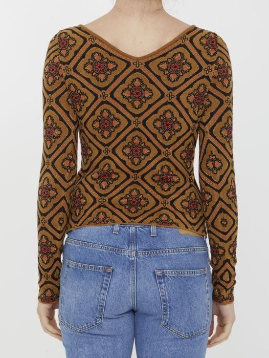 Etro ETRO Women Sweater 11926 BROWN Size M / US 6-8 / IT 42-44 - 4 Thumbnail