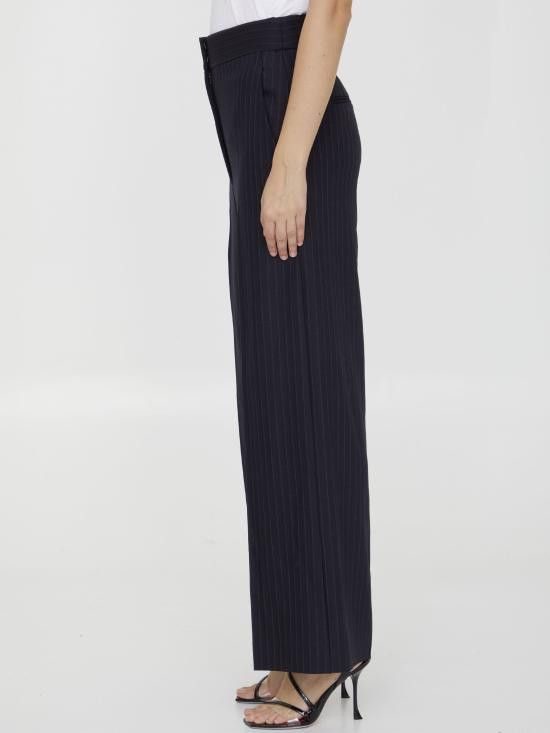 KHAITE KHAITE Women Straight Pants 3133562 BLUE Size 27" / US 4 / IT 40 - 3 Thumbnail