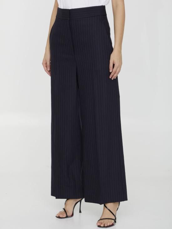 KHAITE KHAITE Women Straight Pants 3133562 BLUE Size 27" / US 4 / IT 40 - 2 Thumbnail