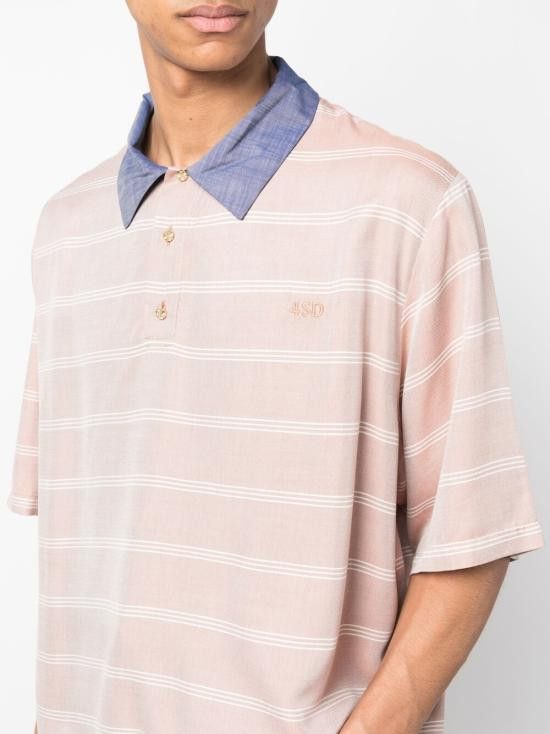 4SDESIGNS 4SDESIGNS Men T-Shirts 1360950 20 Beige Size US XL / EU 56 / 4 - 4 Thumbnail