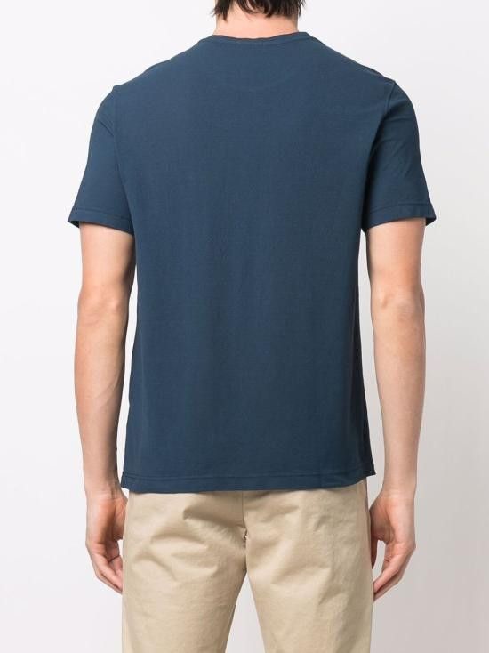 Drumohr DRUMOHR Men T-Shirts DTJ100B 790 Blue Size US XL / EU 56 / 4 - 3 Thumbnail