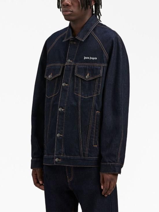 Palm Angels PALM ANGELS Men Jacket PMYE038F23DEN001 4601 Blue Size US M / EU 48-50 / 2 - 2 Thumbnail