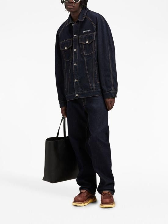 Palm Angels PALM ANGELS Men Jacket PMYE038F23DEN001 4601 Blue Size US M / EU 48-50 / 2 - 5 Thumbnail