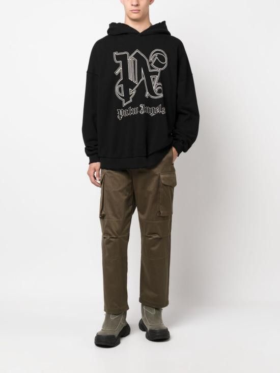 Palm Angels PALM ANGELS Men Hoodies PMBB126E23FLE001 1003 Black Size US XL / EU 56 / 4 - 3 Thumbnail