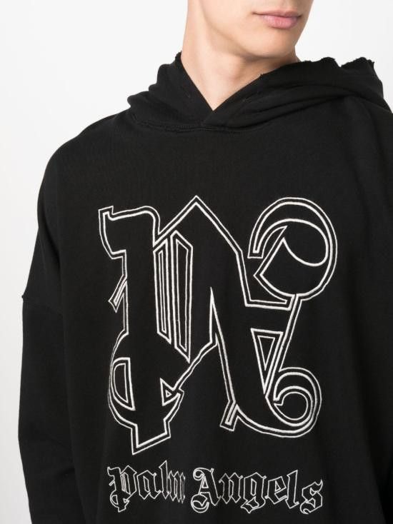 Palm Angels PALM ANGELS Men Hoodies PMBB126E23FLE001 1003 Black Size US XL / EU 56 / 4 - 5 Thumbnail