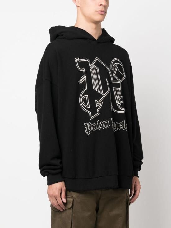 Palm Angels PALM ANGELS Men Hoodies PMBB126E23FLE001 1003 Black Size US XL / EU 56 / 4 - 4 Thumbnail