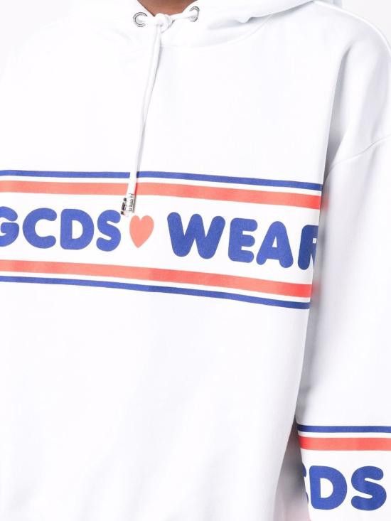 GCDS GCDS Men Hoodies CC94M021505 01 White Size US M / EU 48-50 / 2 - 2 Thumbnail