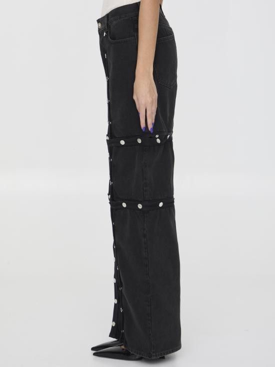 The Attico THE ATTICO Women Straight Pants WCP144 BLACK Size 28" / US 6 / IT 42 - 3 Thumbnail
