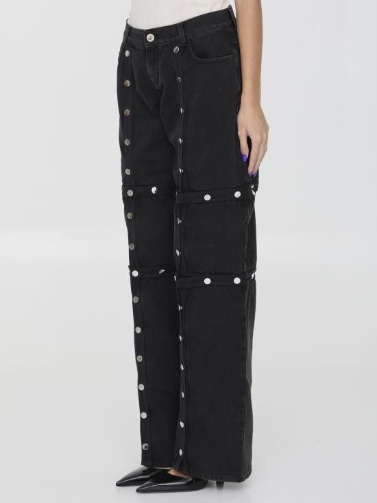 The Attico THE ATTICO Women Straight Pants WCP144 BLACK Size 28" / US 6 / IT 42 - 2 Thumbnail