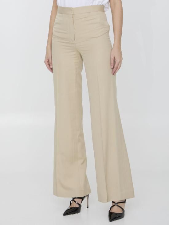 Stella McCartney STELLA MCCARTNEY Women Straight Pants 640093 BEIGE Size 28" / US 6 / IT 42 - 2 Thumbnail