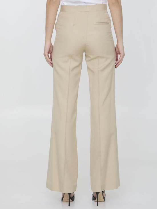 Stella McCartney STELLA MCCARTNEY Women Straight Pants 640093 BEIGE Size 28" / US 6 / IT 42 - 4 Thumbnail