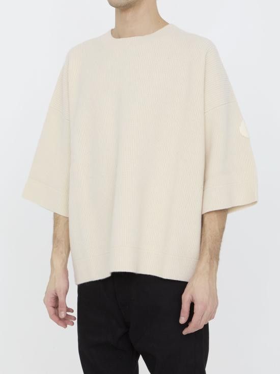 Moncler MONCLER Men Sweater 9C00001 WHITE Size US L / EU 52-54 / 3 - 2 Thumbnail