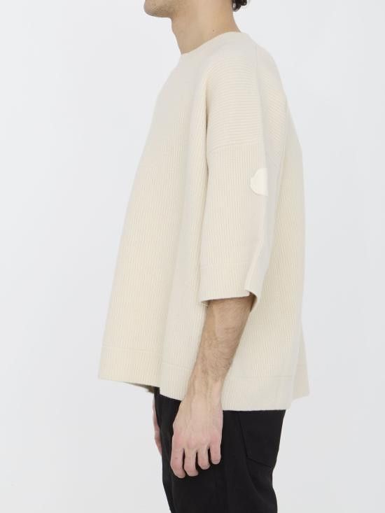 Moncler MONCLER Men Sweater 9C00001 WHITE Size US L / EU 52-54 / 3 - 3 Thumbnail