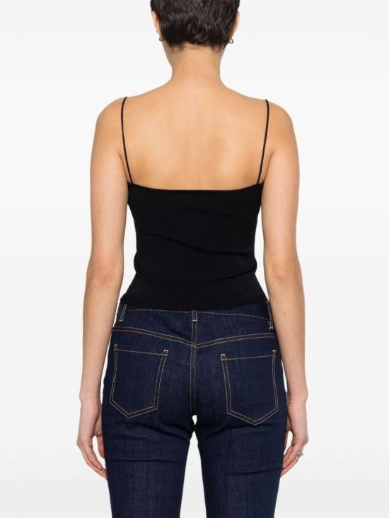 Dsquared2 DSQUARED2 Women Tops S75HA1263S18435 900 BLACK Size S / US 4 / IT 40 - 3 Thumbnail