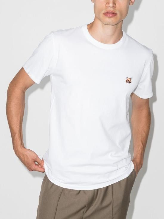 Maison Kitsune MAISON KITSUNE Men T-Shirts LM00104KJ0008 P100 White Size US XL / EU 56 / 4 - 2 Thumbnail