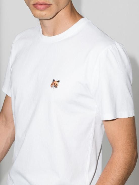 Maison Kitsune MAISON KITSUNE Men T-Shirts LM00104KJ0008 P100 White Size US XL / EU 56 / 4 - 3 Thumbnail