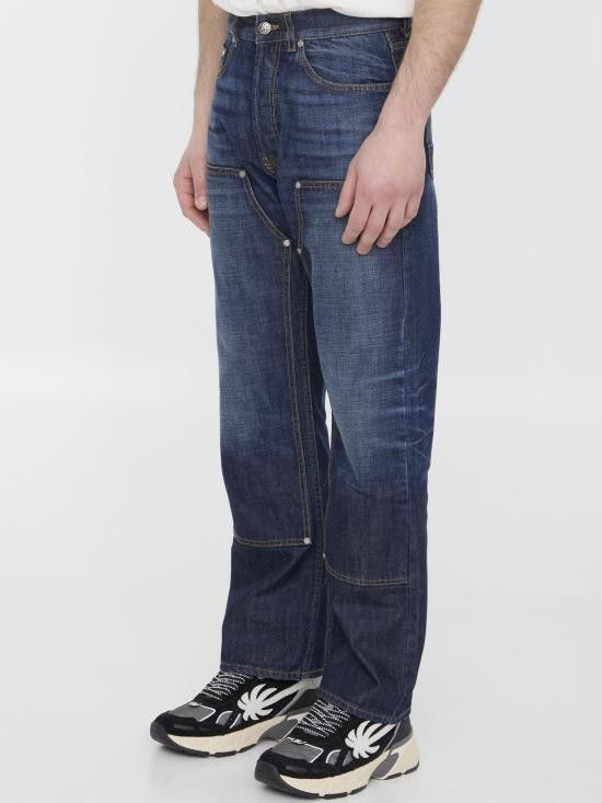 Palm Angels PALM ANGELS Men Denim Pants PMYA043R24DEN003 BLUE Size US 31 - 2 Thumbnail