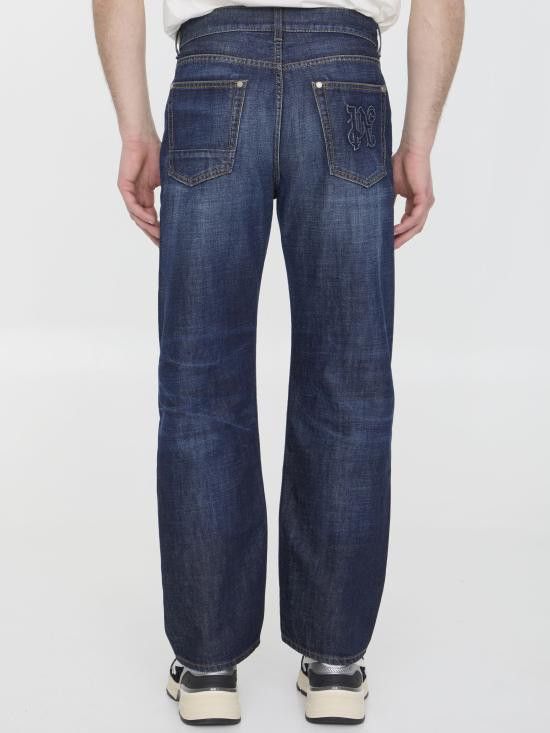 Palm Angels PALM ANGELS Men Denim Pants PMYA043R24DEN003 BLUE Size US 31 - 4 Thumbnail
