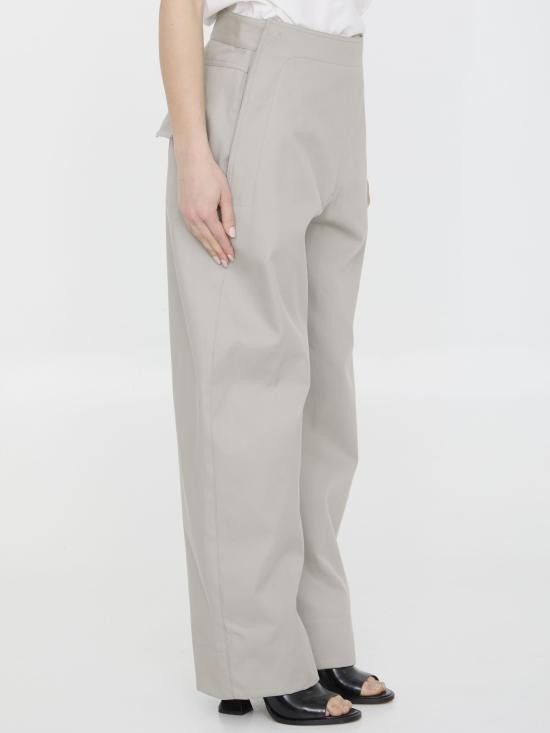Bottega Veneta BOTTEGA VENETA Women Straight Pants 792238 BEIGE Size 27" / US 4 / IT 40 - 2 Thumbnail