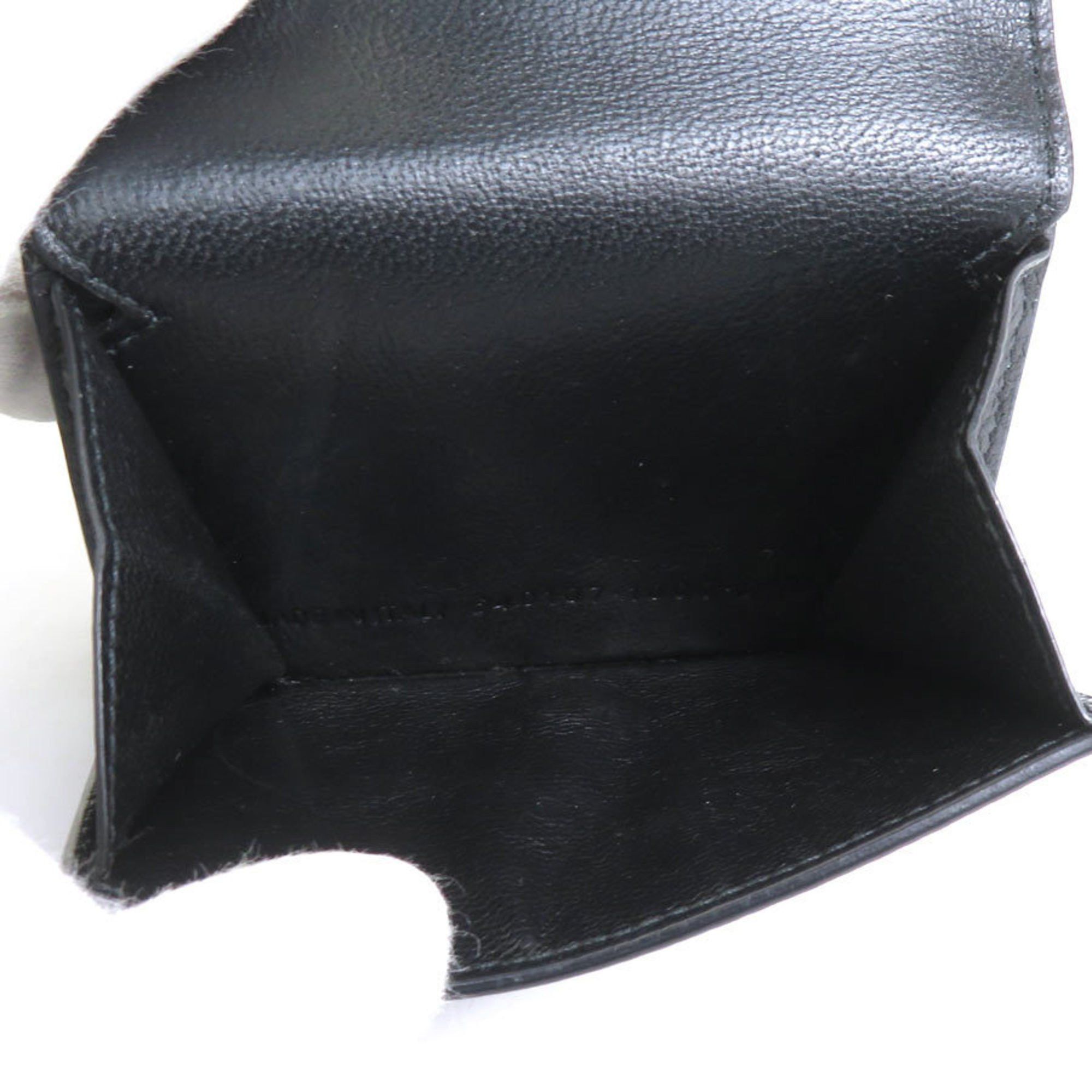 Balenciaga BALENCIAGA Tri-fold Wallet Leather Black Men's Women's 55818k Size ONE SIZE - 4 Thumbnail
