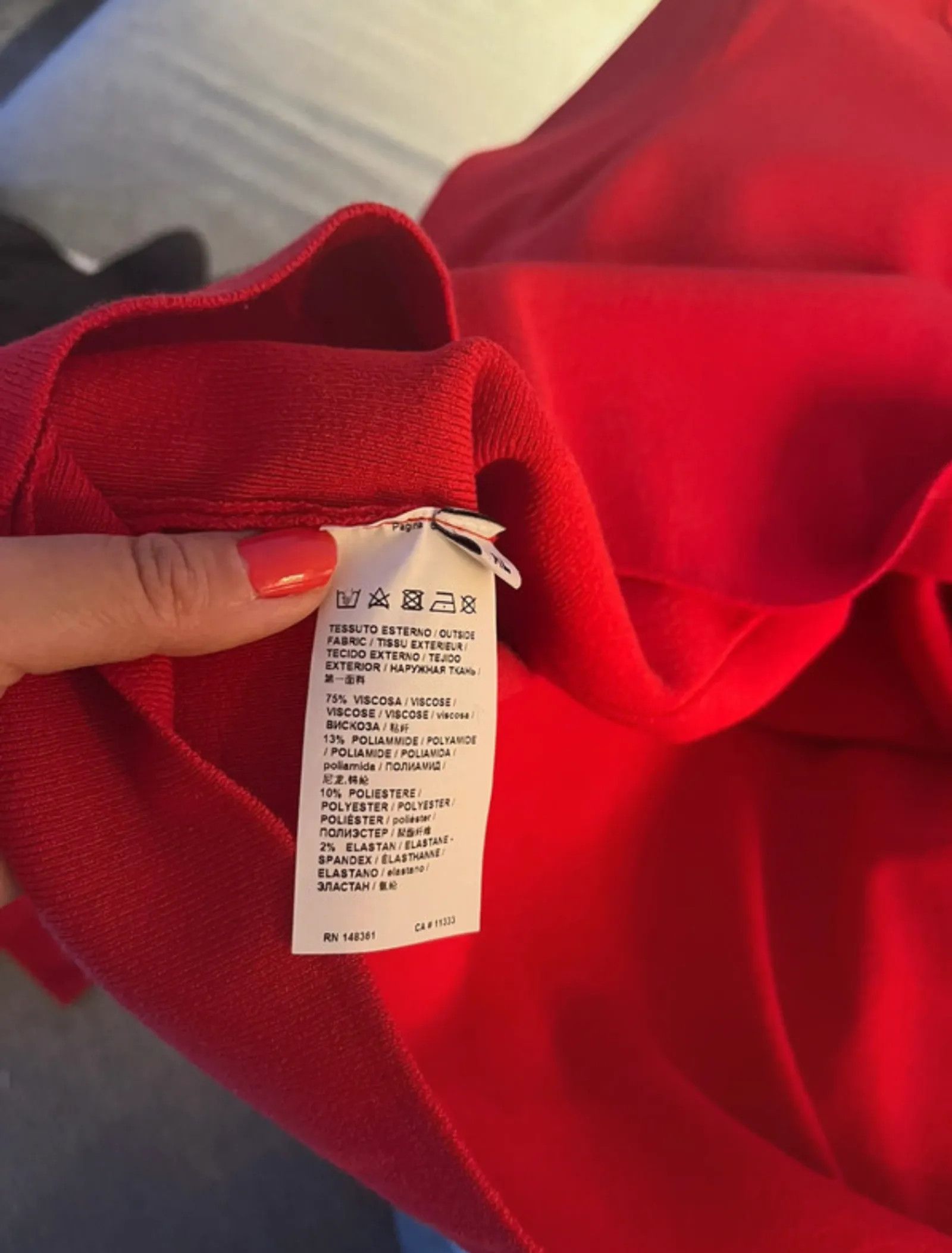 Pinko Pinko röd julig tröja Sweater Size XL / US 12-14 / IT 48-50 - 2 Thumbnail