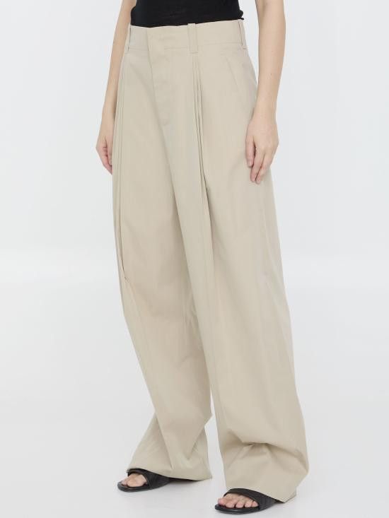 Bottega Veneta BOTTEGA VENETA Women Straight Pants 771675 BEIGE Size 28" / US 6 / IT 42 - 2 Thumbnail