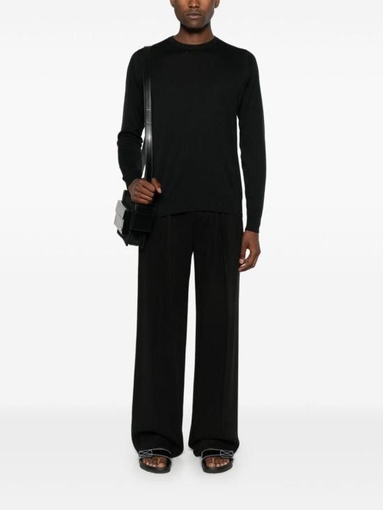 John Smedley JOHN SMEDLEY Men Sweater ROWLAND PULLOVER BLACK Size US XXL / EU 58 / 5 - 5 Thumbnail