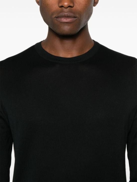 John Smedley JOHN SMEDLEY Men Sweater ROWLAND PULLOVER BLACK Size US XXL / EU 58 / 5 - 4 Thumbnail