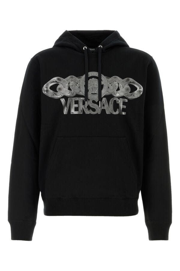 Versace Black Cotton Sweatshirt Size US S / EU 44-46 / 1 - 3 Thumbnail