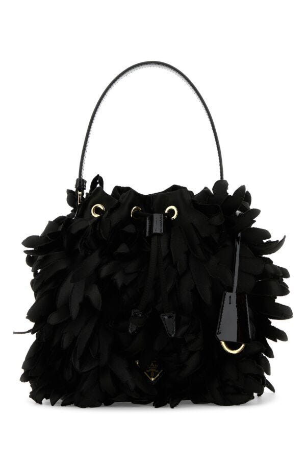 Prada Embellished Satin Mini Bucket Bag Size ONE SIZE - 3 Thumbnail