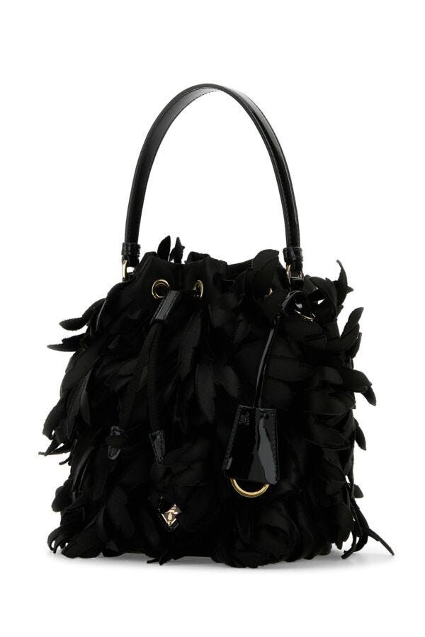Prada Embellished Satin Mini Bucket Bag Size ONE SIZE - 4 Thumbnail