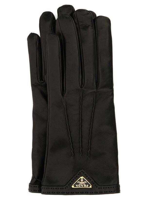 Prada Black Nappa Leather Gloves Size ONE SIZE - 3 Thumbnail