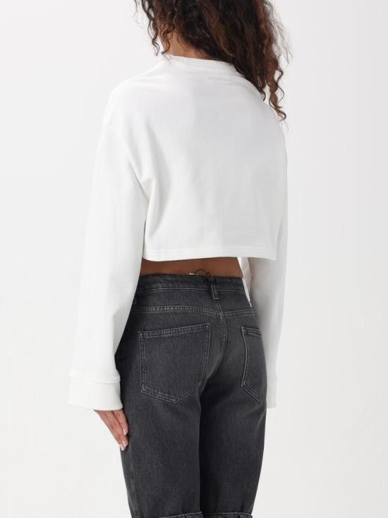 Courreges COURREGES Women Sweater 124JSW009JS0120 0001 White Size M / US 6-8 / IT 42-44 - 4 Thumbnail