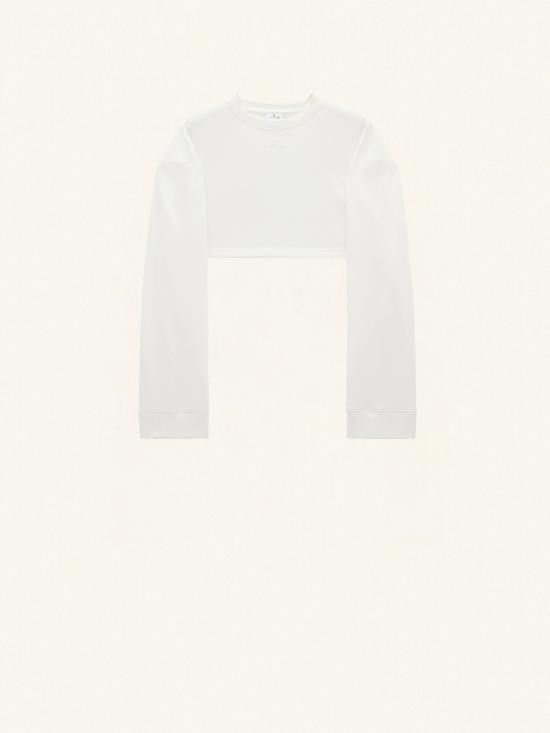 Courreges COURREGES Women Sweater 124JSW009JS0120 0001 White Size M / US 6-8 / IT 42-44 - 2 Thumbnail