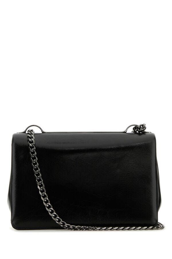 Valentino Black Leather Medium Vlogo Shoulder Bag Size ONE SIZE - 5 Thumbnail