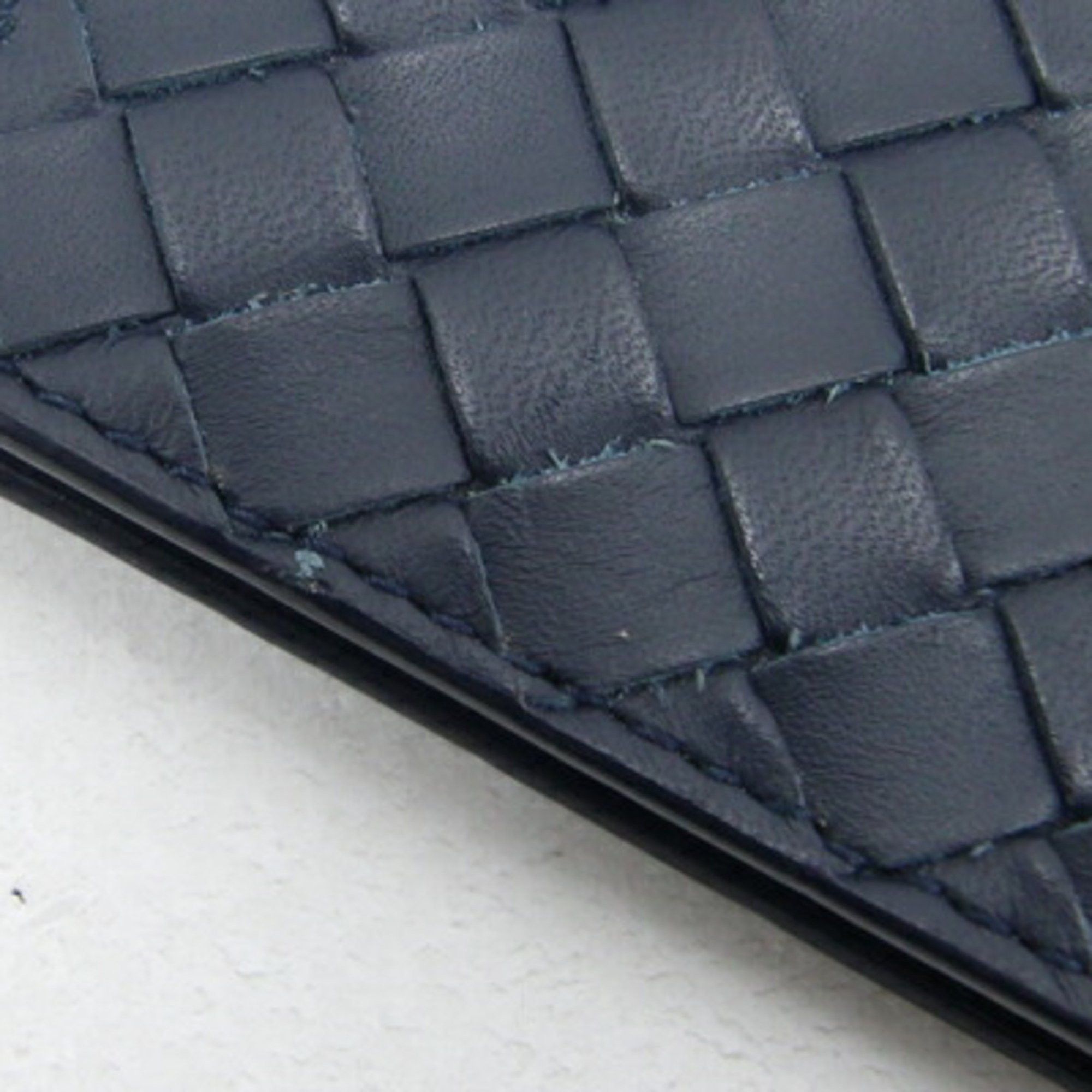 Bottega Veneta Bottega Veneta Bi-fold Money Clip Intrecciato 123180 Navy Leather Wallet Bill Men's BOTTEGA VENETA Size ONE SIZE - 6 Thumbnail