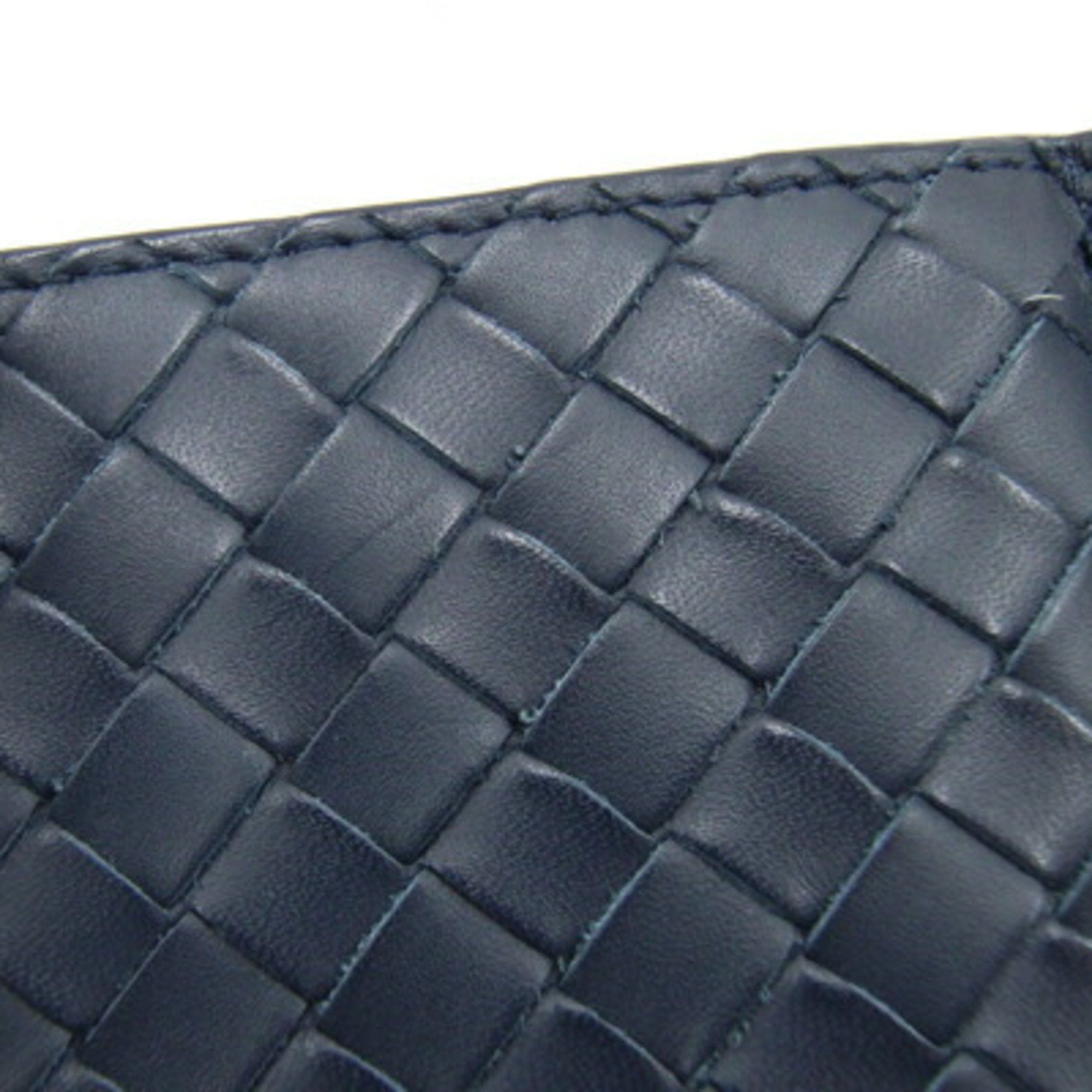 Bottega Veneta Bottega Veneta Bi-fold Money Clip Intrecciato 123180 Navy Leather Wallet Bill Men's BOTTEGA VENETA Size ONE SIZE - 4 Thumbnail
