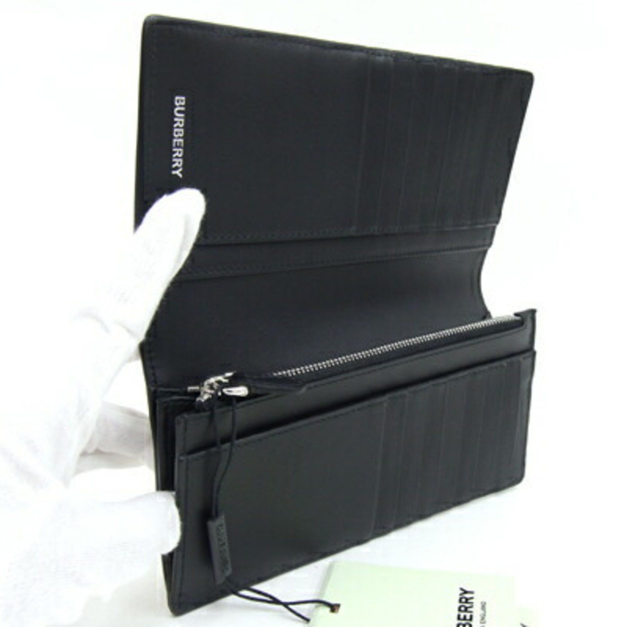 Burberry Burberry Bi-fold Long Wallet 8065640 Beige Black PVC Leather Nova Check Men's BURBERRY Size ONE SIZE - 4 Thumbnail