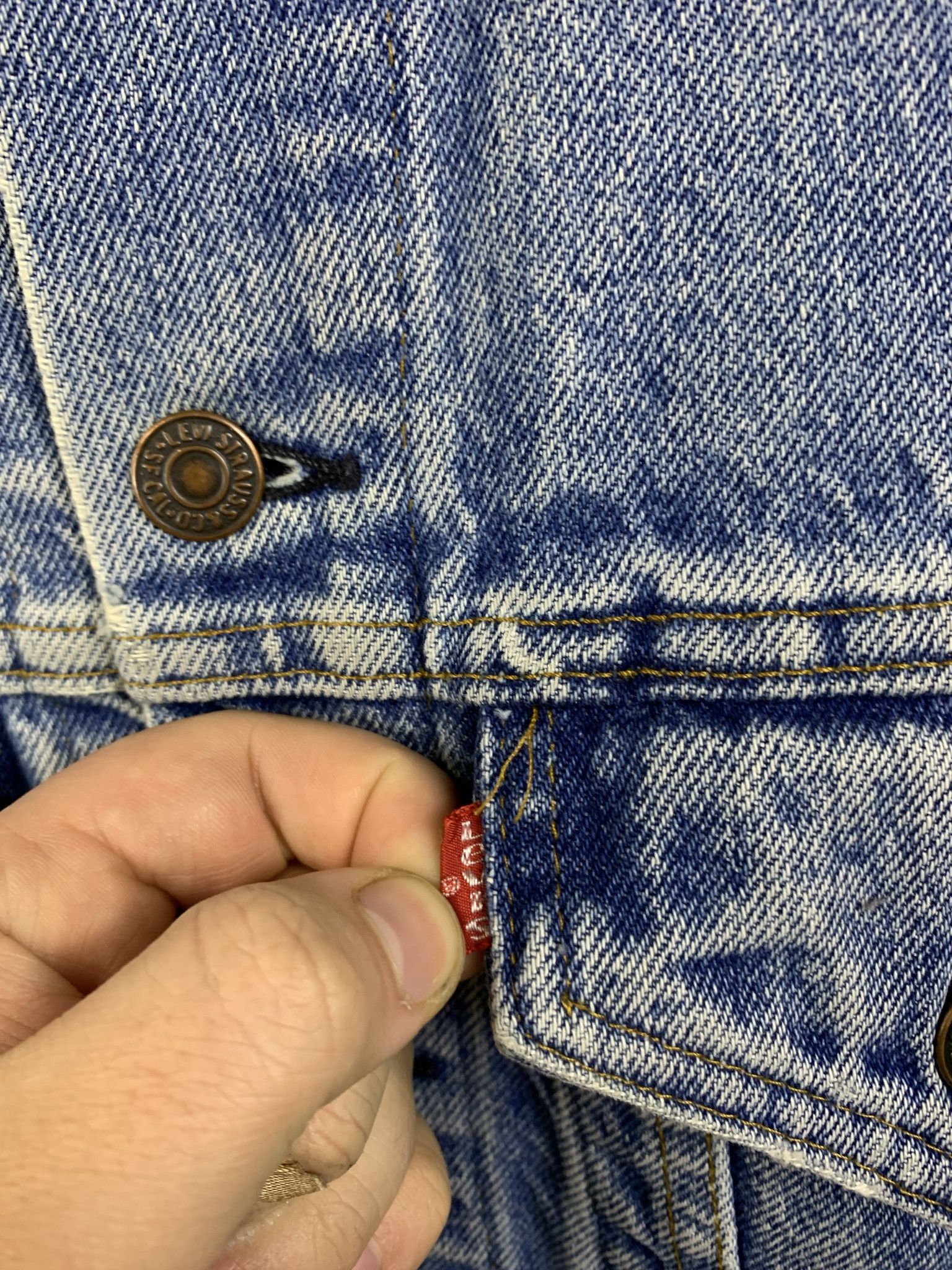 Levi's Vintage 1990s Levi's Faded Denim Jacket Size XS Size US XS / EU 42 / 0 - 2 Thumbnail